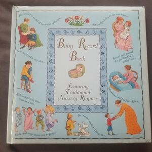 Baby Record Book Featuring Traditional Nursery Rhymes - Blue